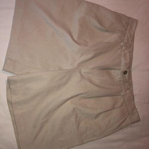 Khaki pleated Izod shorts
